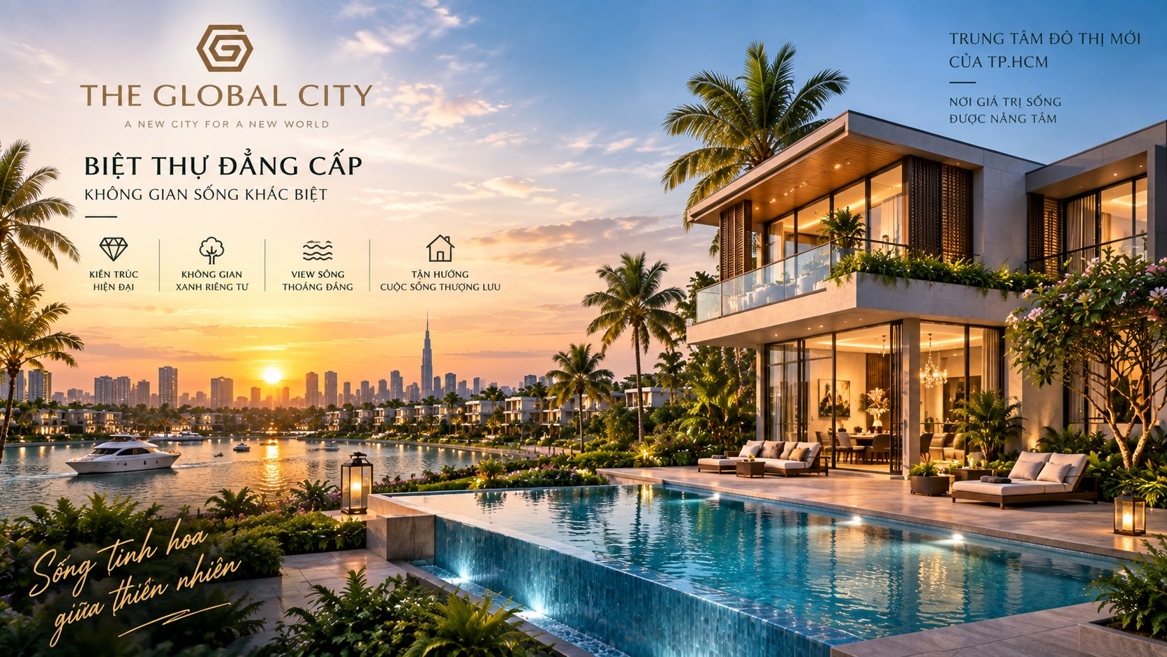 Biệt thự The Global City - không gian sống đẳng cấp ven sông