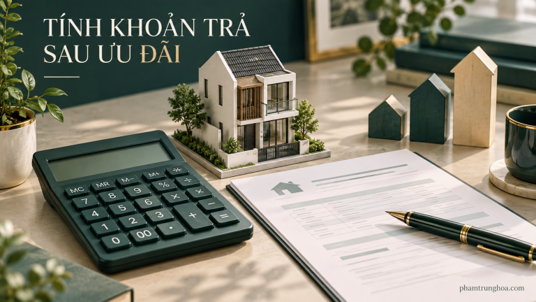 Tính khoản trả vay mua nhà sau khi hết lãi suất ưu đãi