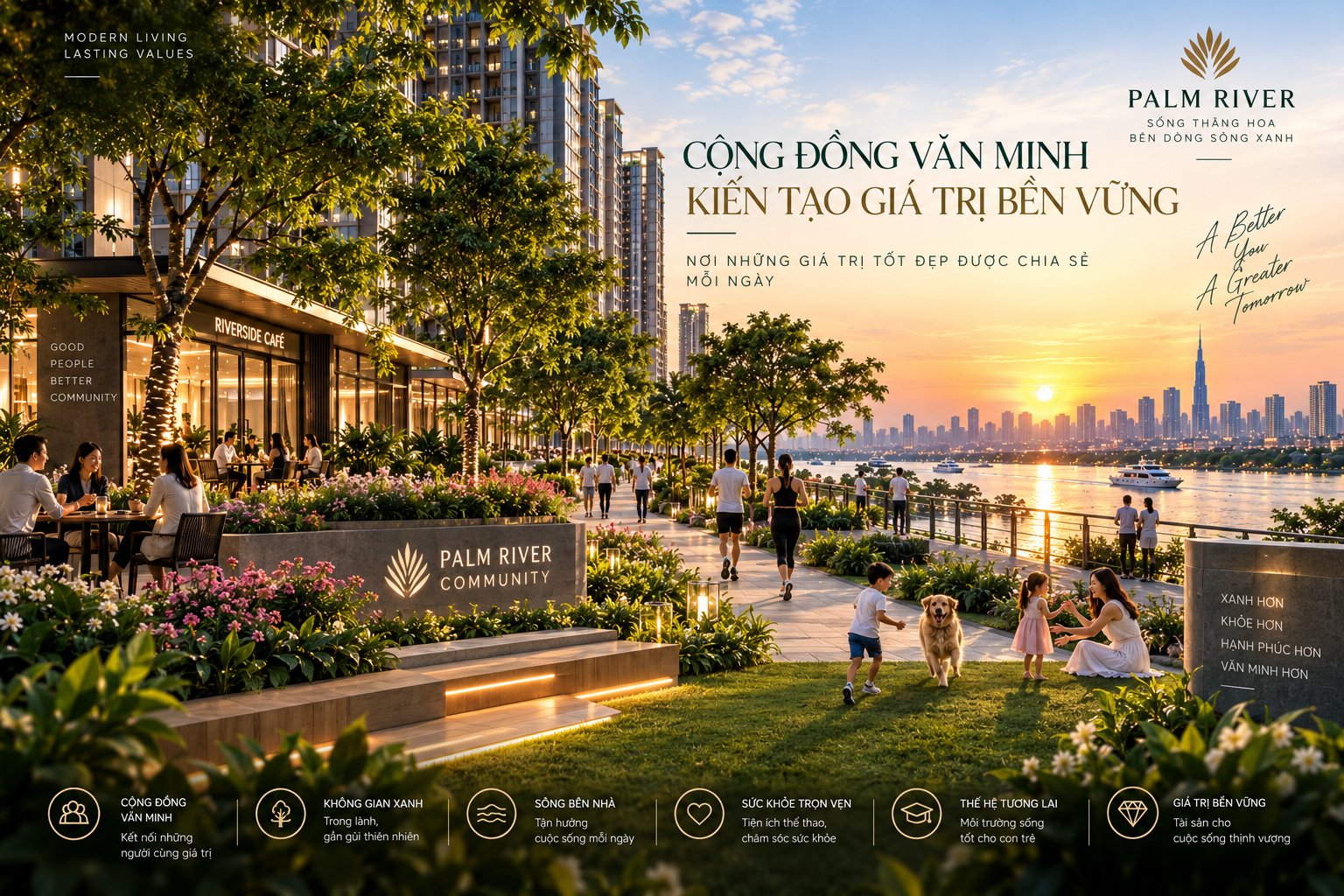 Palm River - Không gian cộng đồng ven sông