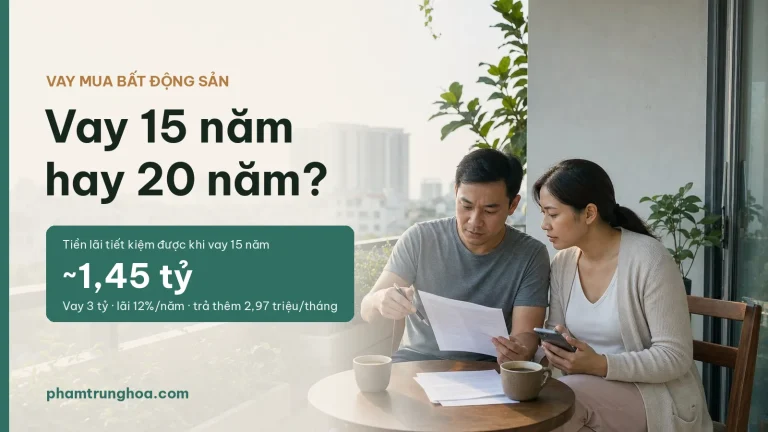 Vay mua nhà trả góp 15 năm hay 20 năm: vợ chồng xem kế hoạch trả nợ ở ban công, tiết kiệm khoảng 1,45 tỷ tiền lãi